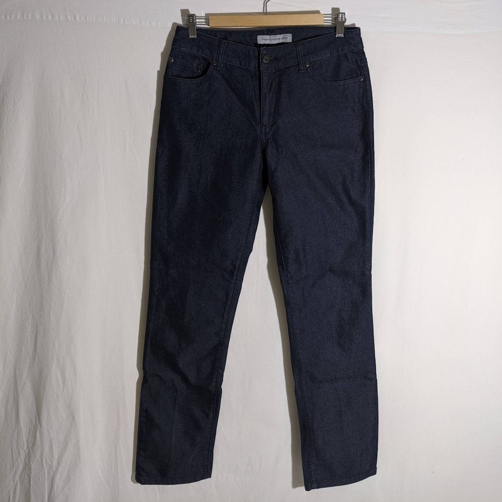 Chico's Dark Wash Jeans Slim Straight Leg